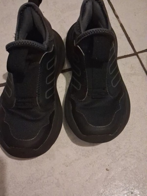 Adidas athletic shoes size 30, black