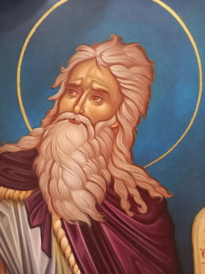 Μεγάλη αγιογραφία του Προφήτη Ηλία ζωγραφισμένη στο χέρι 50x40εκ