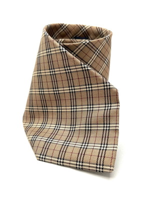 Burberry вратовръзка от коприна използвана, бежов класически десен
