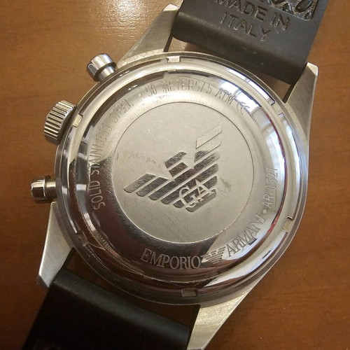 Emporio Armani wristwatch used, glass delayed