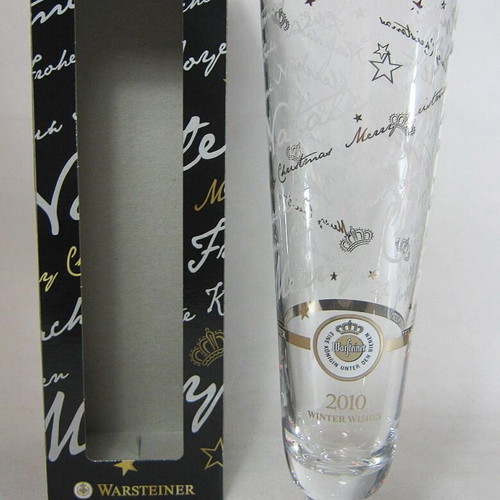 Warsteiner 2010 Christmas Edition Beer Glasses Set of 3 New 0.33L
