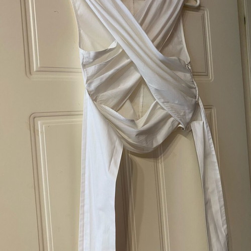 Zara Basic white crossover sleeveless top size S like new