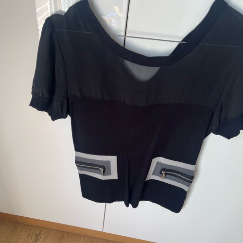 Karen Millen blouse with transparency and zipper like new, size M