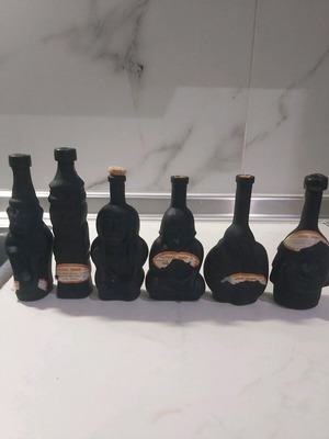 Inca Pisco collectible bottles used, set of 6