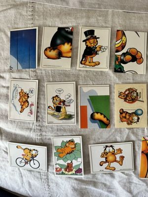 Panini Garfield stickers from the 90s, like new, set of 34