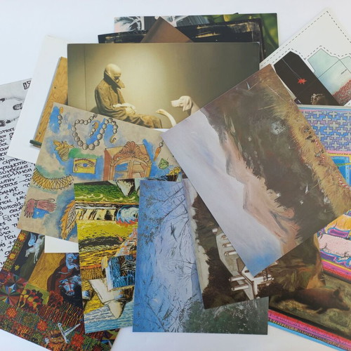 Pack of 100 card postal from gallery with contemporary art, like new, 00's