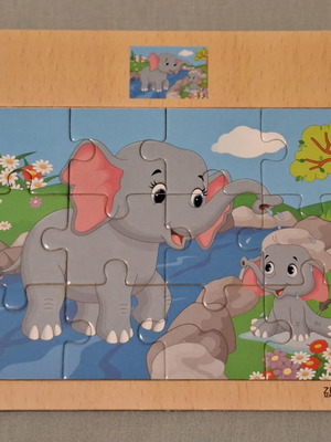 Elephant puzzle, 12 pieces