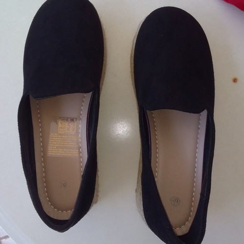 Espadrilles new, size 37, canvas, black