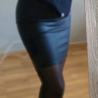 Toi&Moi black fitted leather skirt new, size S