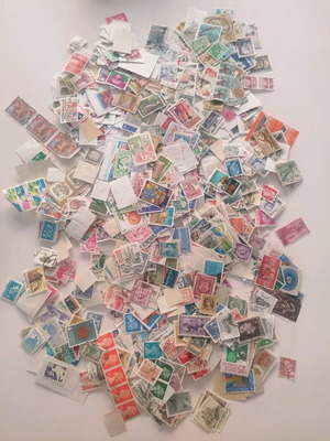 Old stamps used from around the world, canceled