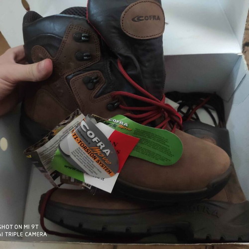 Cofra Hiking Boot New Full Antishok Nepal Brown Black Size 44