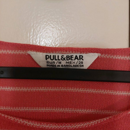 Pull & Bear summer cardigan pink striped like new, size M