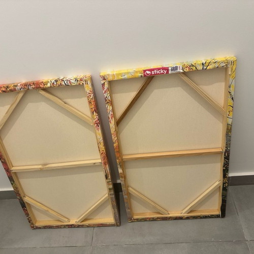 Autumn Road diptych painting new