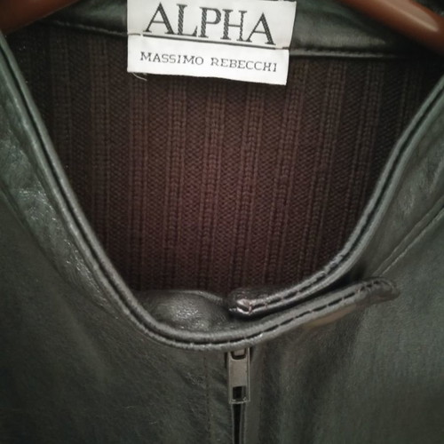 Alpha Massimo Rebecchi jacket used wool and leather brown
