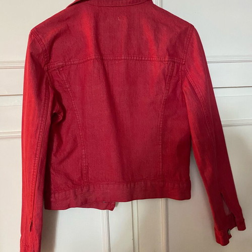 Zara red denim jacket