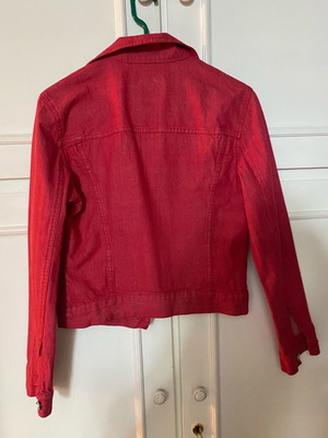 Zara red denim jacket
