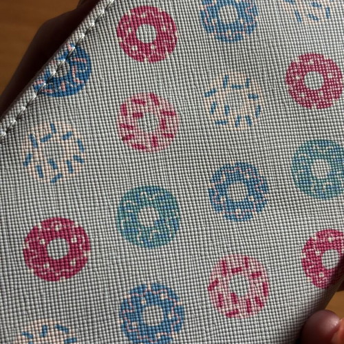 Donuts Baby Blue Wallet like new, large size