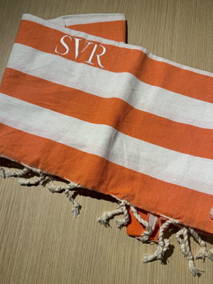 Beach towel with stripes new, very absorbent