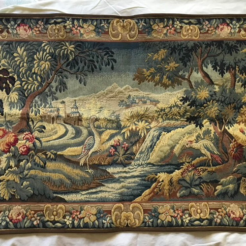 Gobelins Art Brussels wall tapestry new with metal bars 105x71 cm