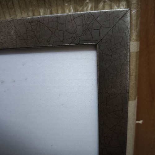 Photo frame 70x50 cm silver wood with glass new