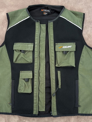 Colori Air Body motorcycle vest used, size XXL, green khaki