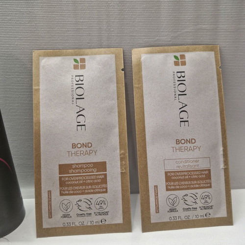 Imel Hyaluronic Hair Serum like new with free Biolage shampoo and conditioner samples