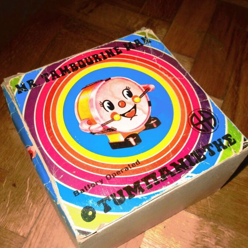 Mr. Tambourine Man rare battery toy used with original 80s box