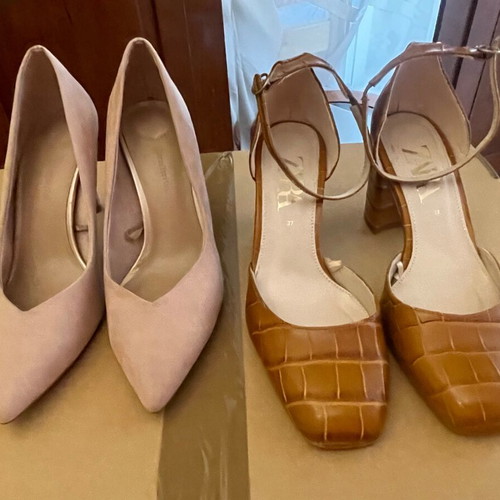 Zara and Stradivarius branded high heels size 37 like new, 2 pairs