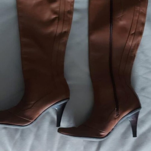 Ted Baker chocolate leather boots like new, size 39