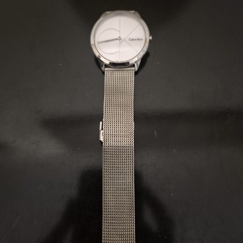 Calvin Klein Minimal Swiss Made watch used, stainless steel mesh