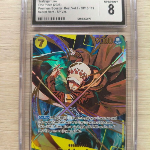Trafalgar Law One Piece TCG card CGC 8 graded