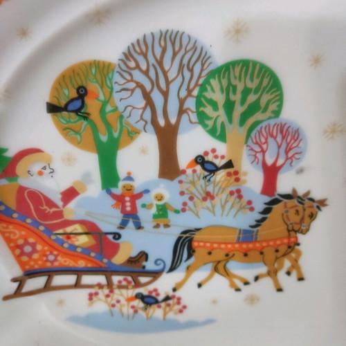 Miterteich Christmas porcelain platter like new