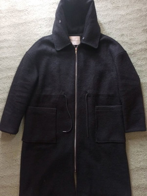Innocent black coat medium used with zipper and hood