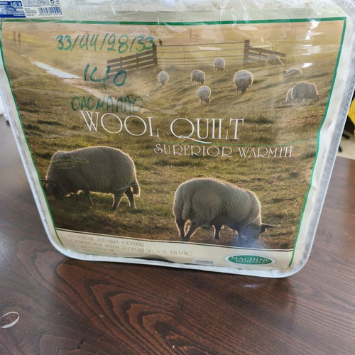 Wool double quilt new with Australian wool and percale fabric 2.20x2.40