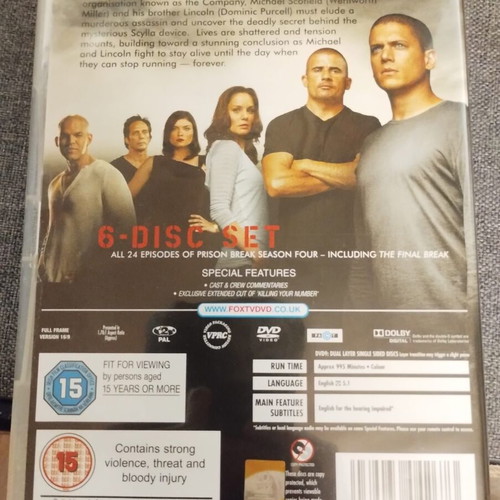 Prison Break Season 4 DVD like new, complete set