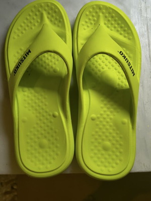 Mitsuko flip flops, very anatomical, lightweight, comfortable, green