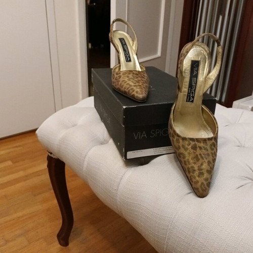 Via Spiga leopard print pumps like new, size 36.5, leather