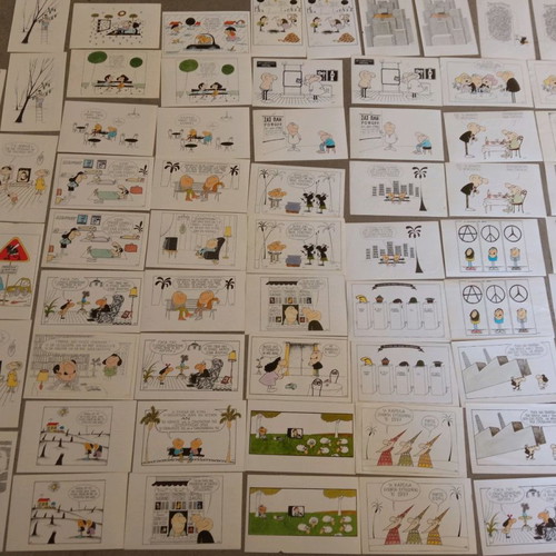 Karelia caricature cards used, 1997 box, 70 pieces