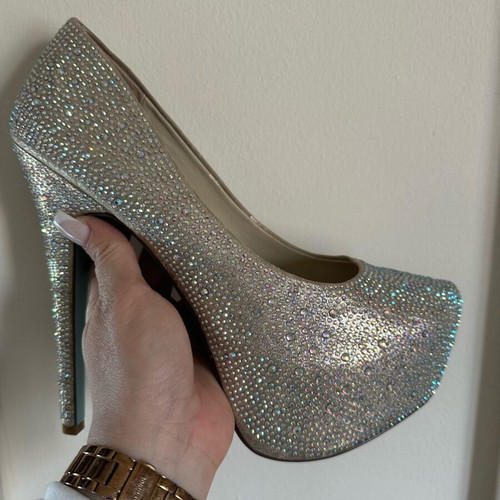 Betsey Johnson Swarovski limited edition heels like new, size 41