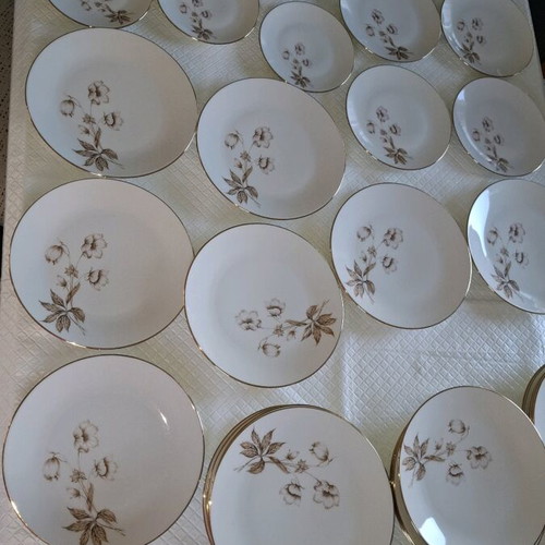 Scherzer porcelain dinnerware set used, pack of 35 pieces