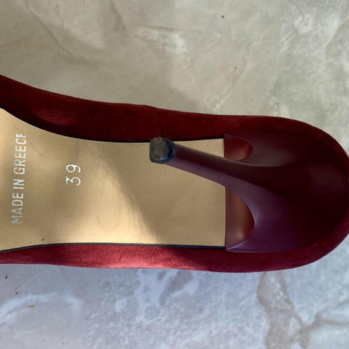 Linea Collection Stiletto high heels used, size 39, burgundy suede