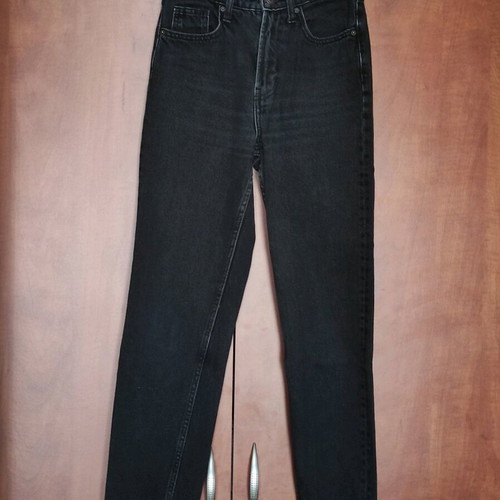 Bershka Mom Fit women's high-waisted jeans like new, black