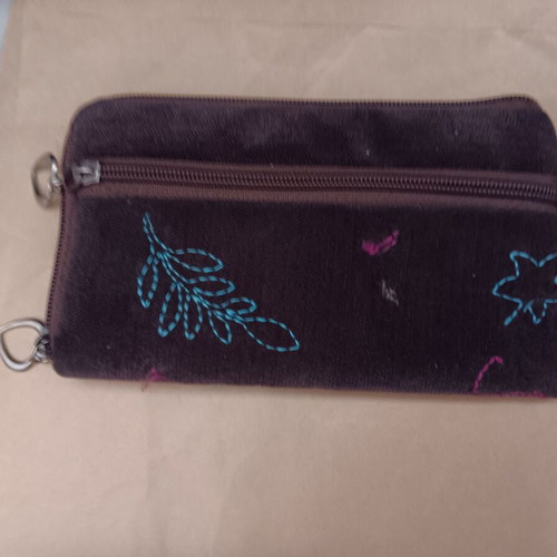 Wallets used, small, multicolored, with non-working zippers