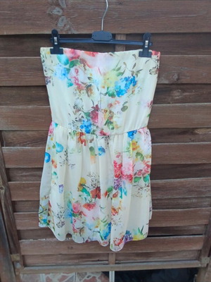 Zara dress size S like new, beige and yellow