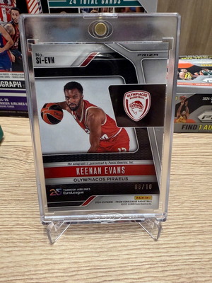 Panini Euroleague Prizm Keenan Evans Gold Auto /10