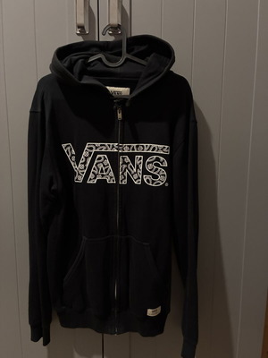 Vans hooded cotton cardigan like new, size S, black and white