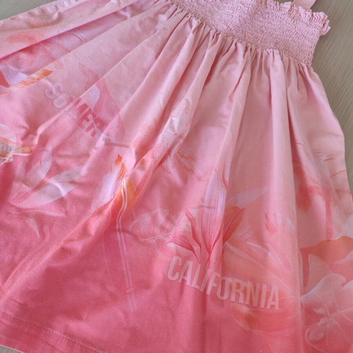 Lapin House cotton dress for girls 6-7 years like new, peach color