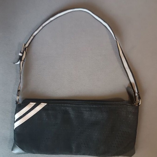 Handbag black fabric casual used