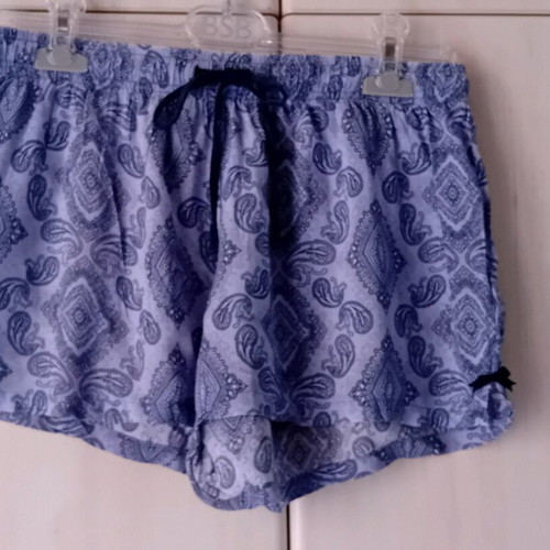 Women's summer pajamas set 100% linen used, size M, blue