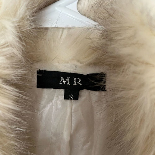 Women's fur jacket small like new, white